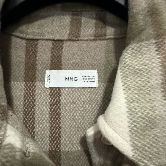 Mango oversized checked flannel shirt jacket. - Picture 9 of 9